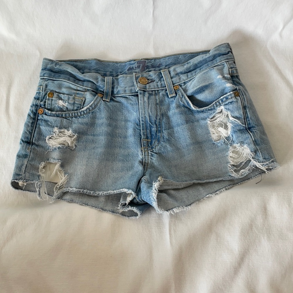 7 for all mankind denim shorts